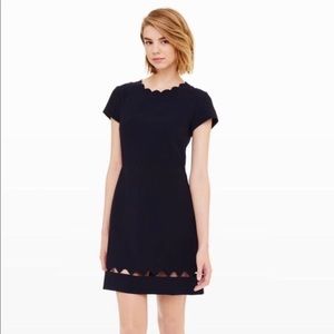 Club Monaco Milancey Black Dress Size 2 Lined Short Sleeves